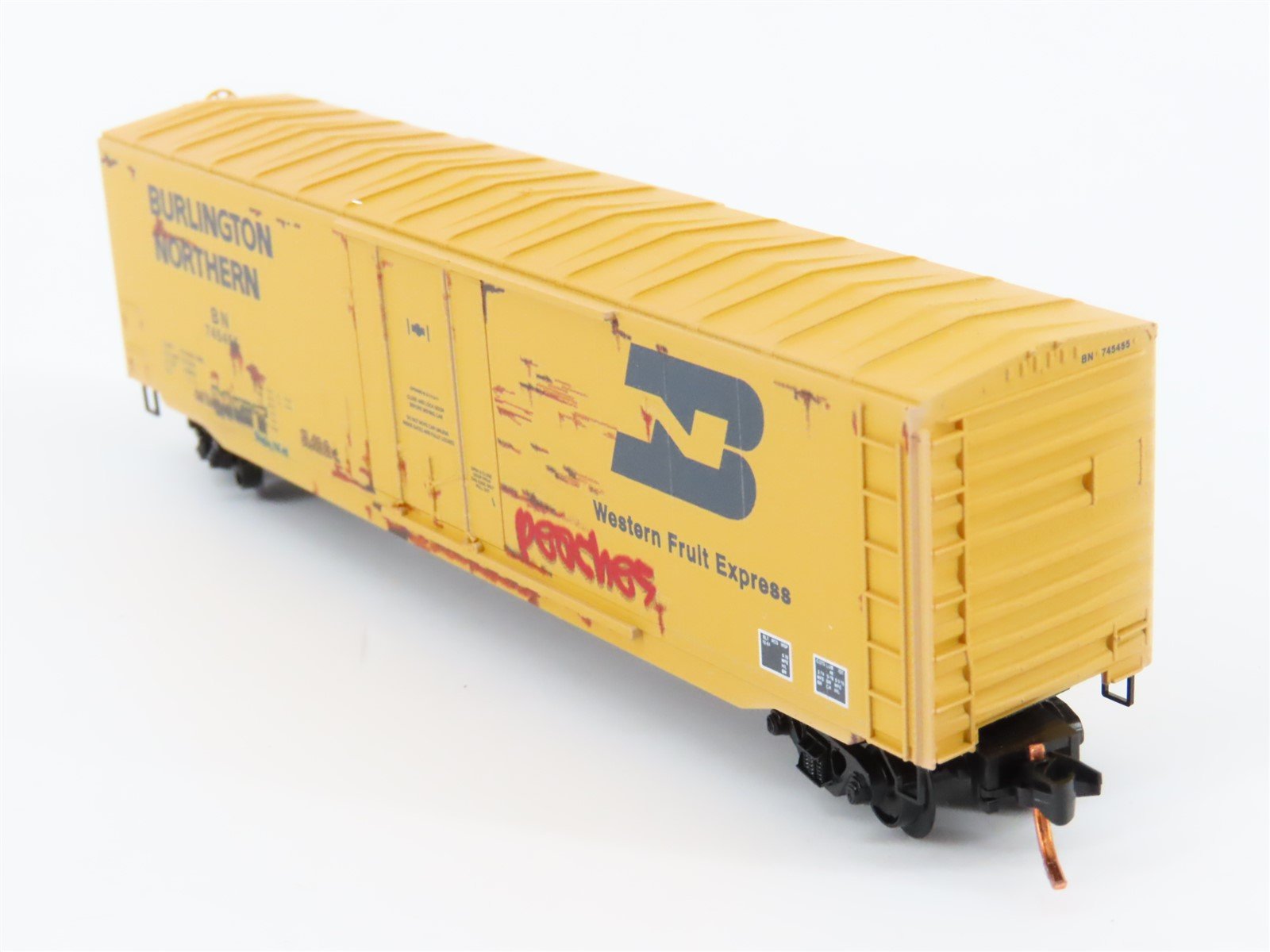 N Micro-Trains MTL 03844162 BN Burlington Northern Box Car #745455 w/ Graffiti