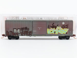 N Scale Micro-Trains MTL 02551740 BNSF Burlington Box Car #727902 w/ Graffiti