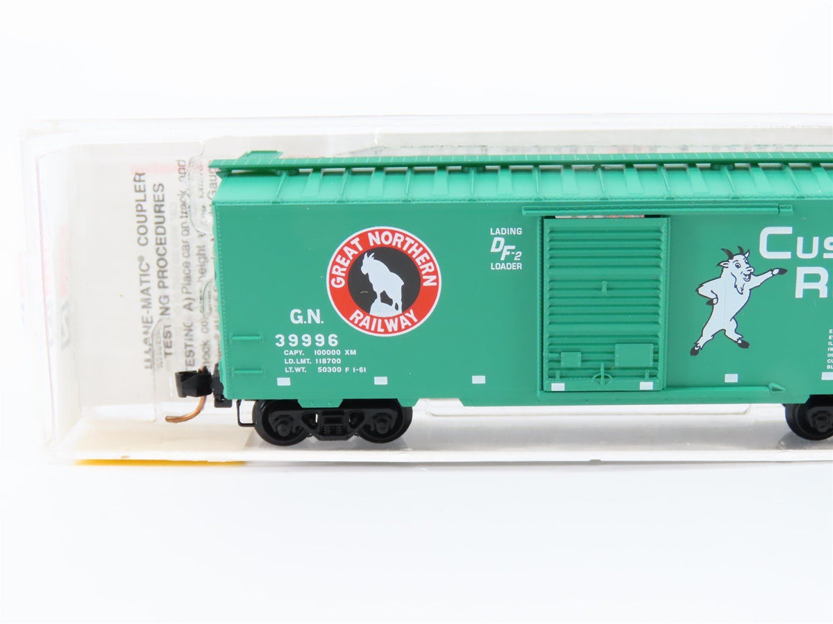 N Micro-Trains MTL 20680 GN Great Northern &quot;Goat&quot; 40&#39; Single Door Boxcar #39996