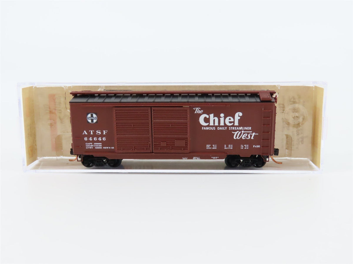 N Scale Micro-Trains MTL 02355400 ATSF &quot;The Chief&quot; 40&#39; Double Door Boxcar #64646