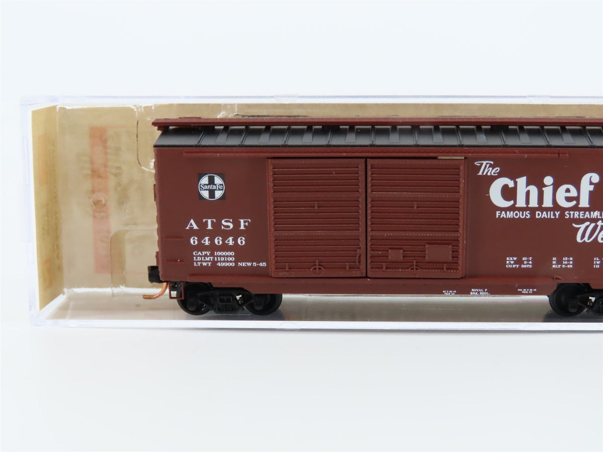 N Scale Micro-Trains MTL 02355400 ATSF &quot;The Chief&quot; 40&#39; Double Door Boxcar #64646