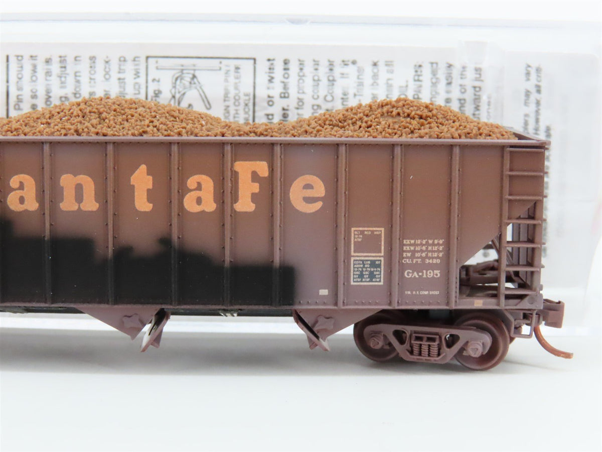 N Scale Micro-Trains MTL 10853120 ATSF Santa Fe 3-Bay Hopper #179672 Weathered