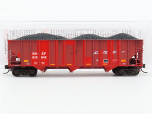 N Scale Micro-Trains MTL 10851370 BNSF Railway 3-Bay Hopper #616646 Weathered