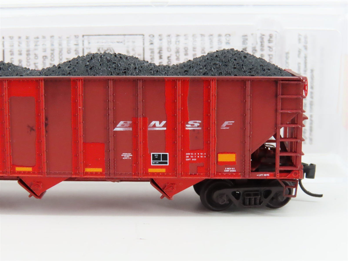 N Scale Micro-Trains MTL 10851370 BNSF Railway 3-Bay Hopper #616646 Weathered