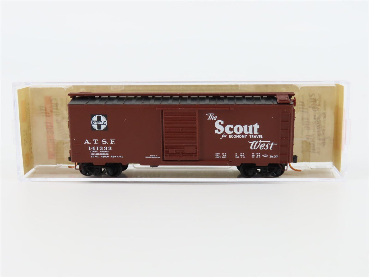 N Micro-Trains MTL 02051107 ATSF &quot;The Scout&quot; 40&#39; Single Door Boxcar #141333