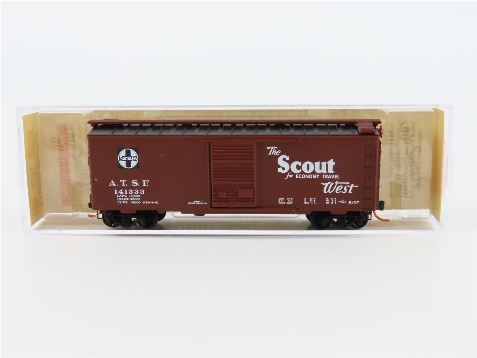 N Micro-Trains MTL 02051107 ATSF "The Scout" 40' Single Door Boxcar #141333