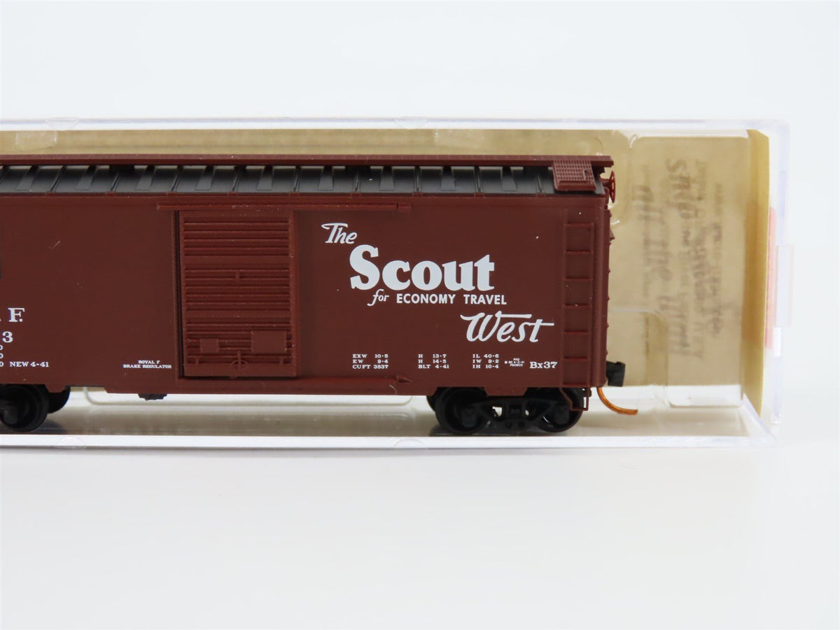 N Micro-Trains MTL 02051107 ATSF &quot;The Scout&quot; 40&#39; Single Door Boxcar #141333