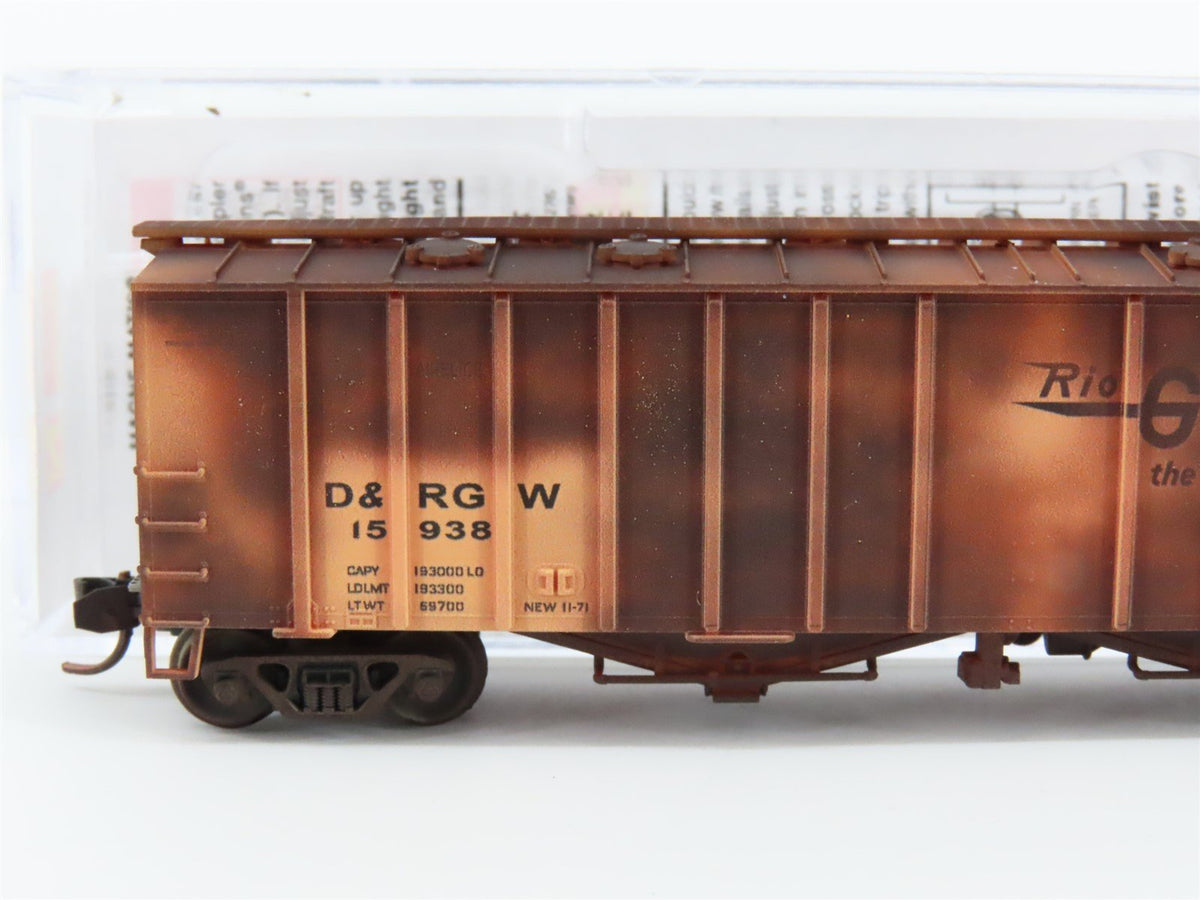 N Scale Micro-Trains MTL 09844070 D&amp;RGW Rio Grande 50&#39; Hopper #15938 Weathered