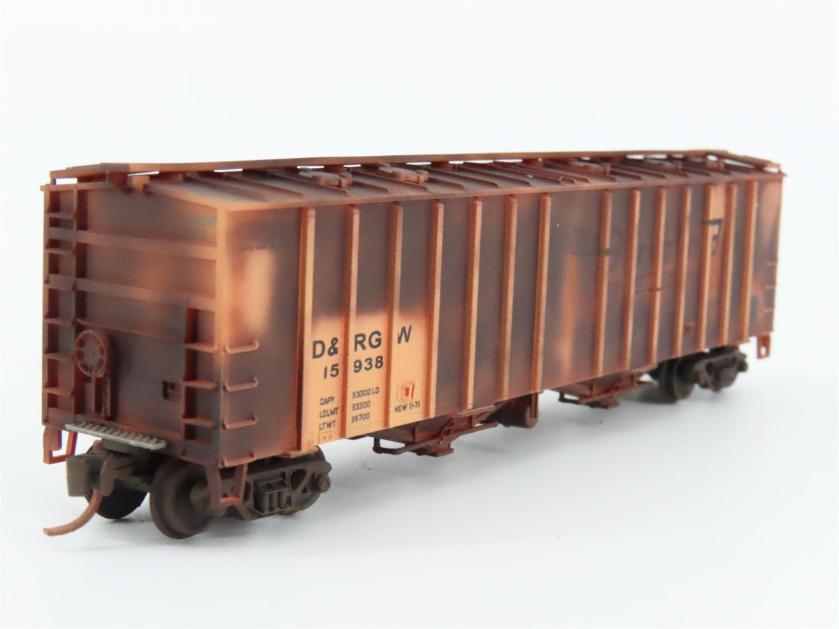 N Scale Micro-Trains MTL 09844070 D&amp;RGW Rio Grande 50&#39; Hopper #15938 Weathered