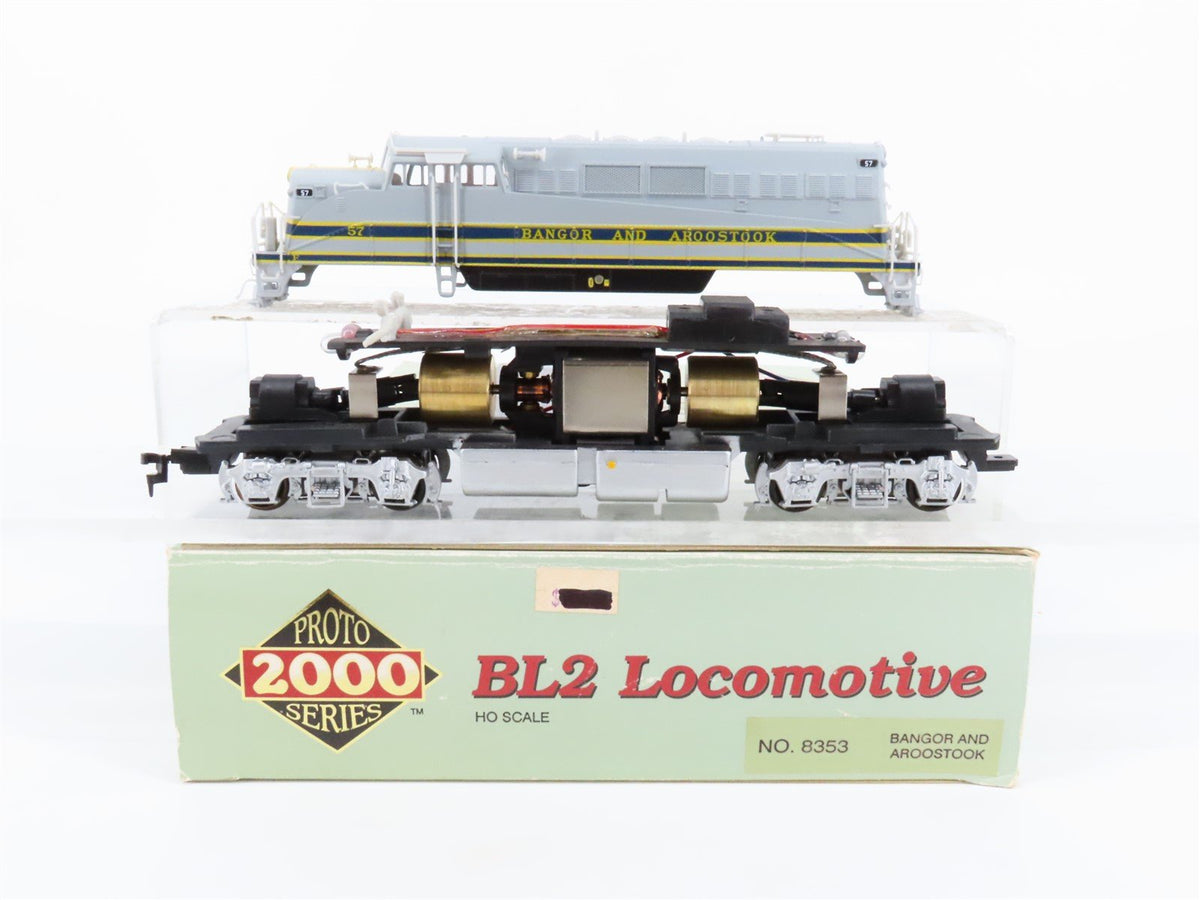 HO Scale PROTO 2000 8353 BAR Railway BL2 Diesel Locomotive #57 BAD GEARS