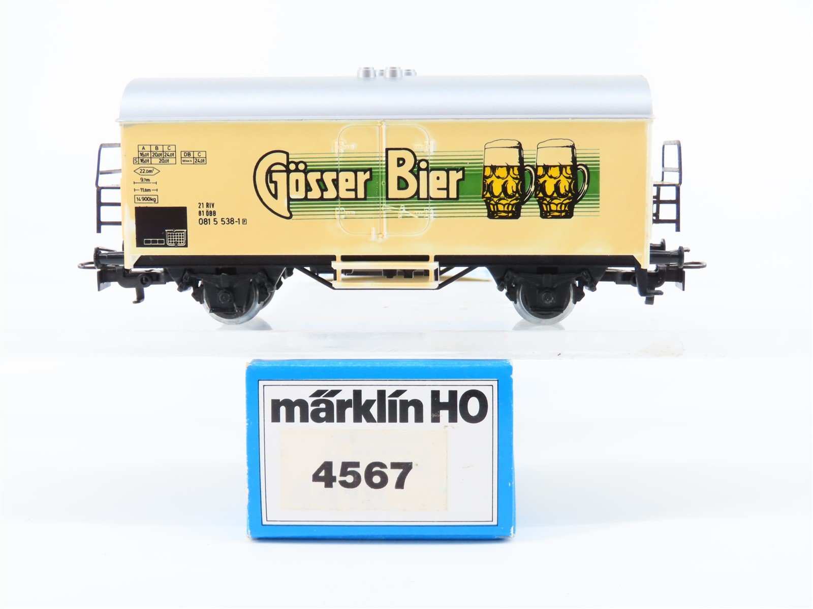 HO Scale Marklin 4567 OBB Austrian Gösser Beer Reefer #538-1P