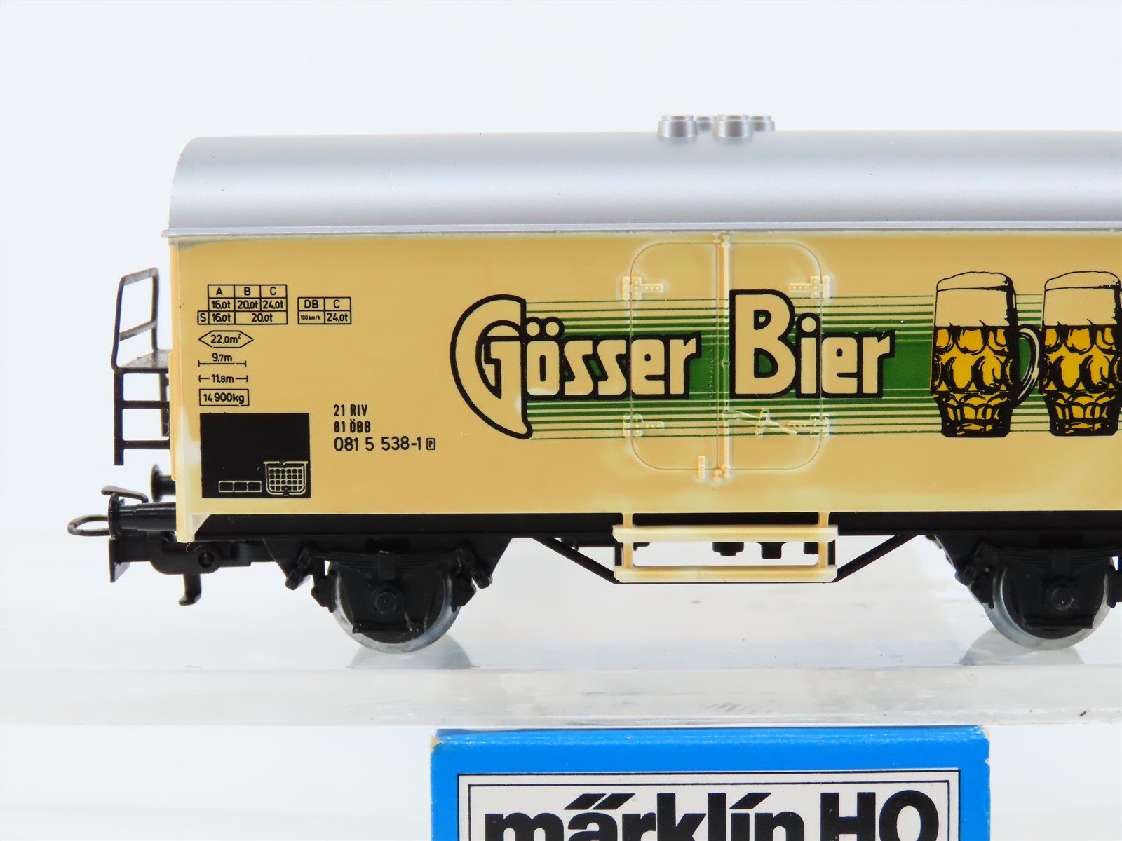 HO Scale Marklin 4567 OBB Austrian Gösser Beer Reefer #538-1P