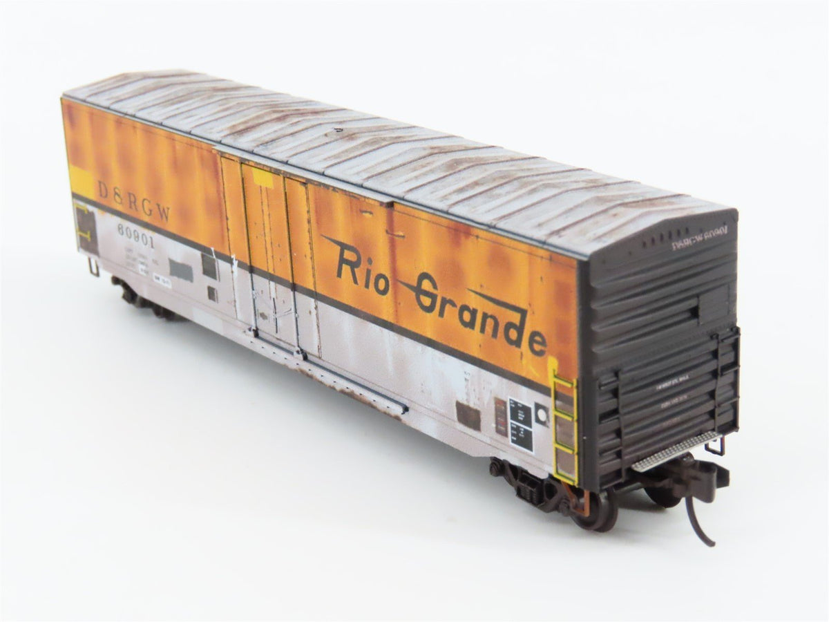 N Scale Micro-Trains MTL 18151170 D&amp;RGW Rio Grande Box Car #60901 Weathered