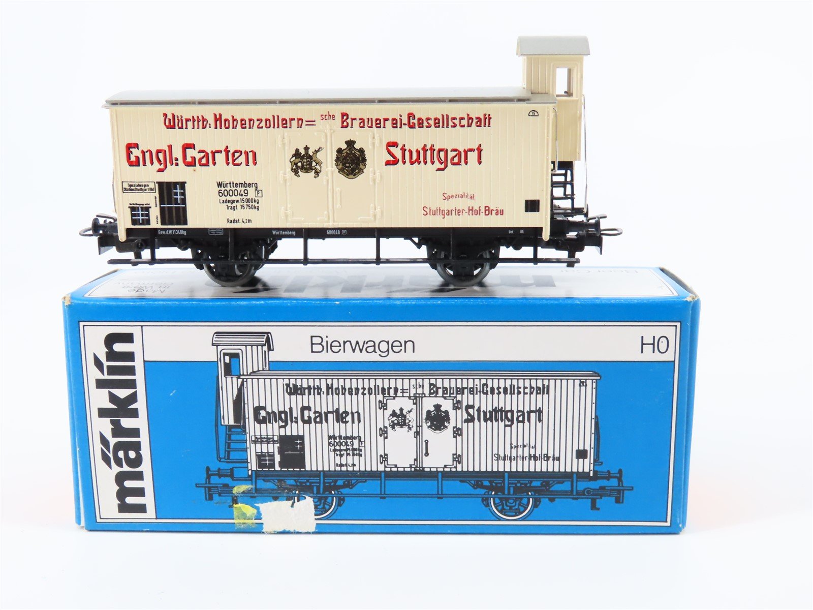 HO Marklin HAMO 8477 K.W.St.E. Stuttgarter Hofbräu Beer Car #600049P