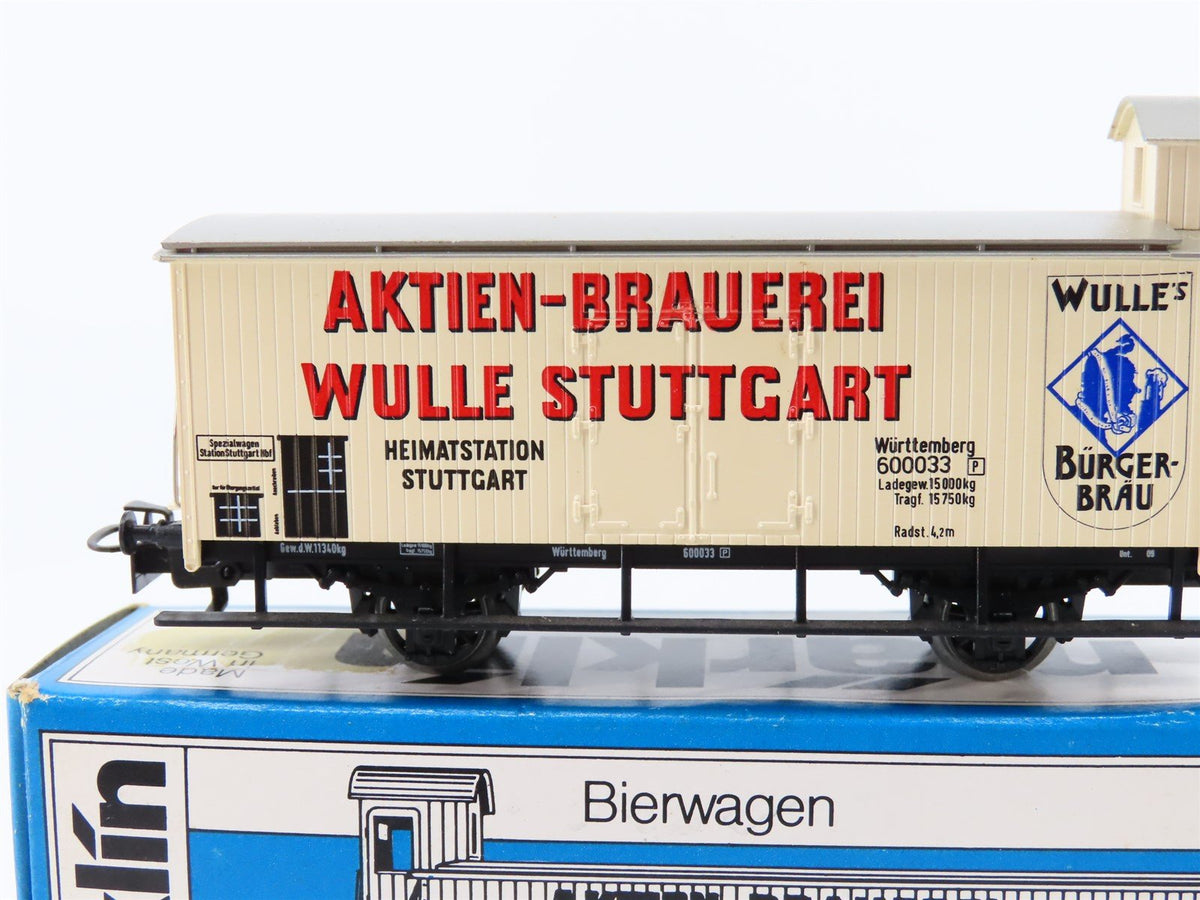 HO Marklin Hamo 8478 K.W.St.E. Wulle&#39;s Bürger-Bräu Beer Car #600033P