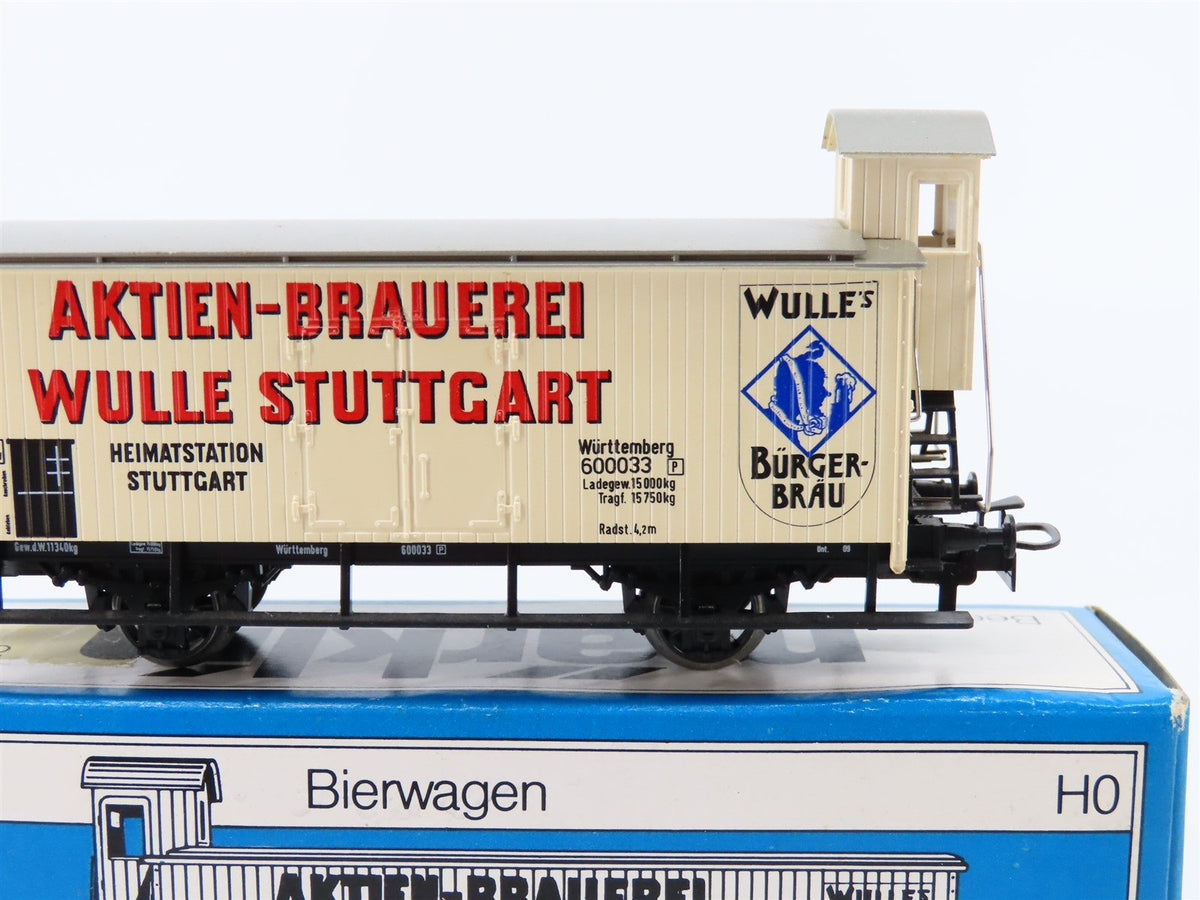 HO Marklin Hamo 8478 K.W.St.E. Wulle&#39;s Bürger-Bräu Beer Car #600033P