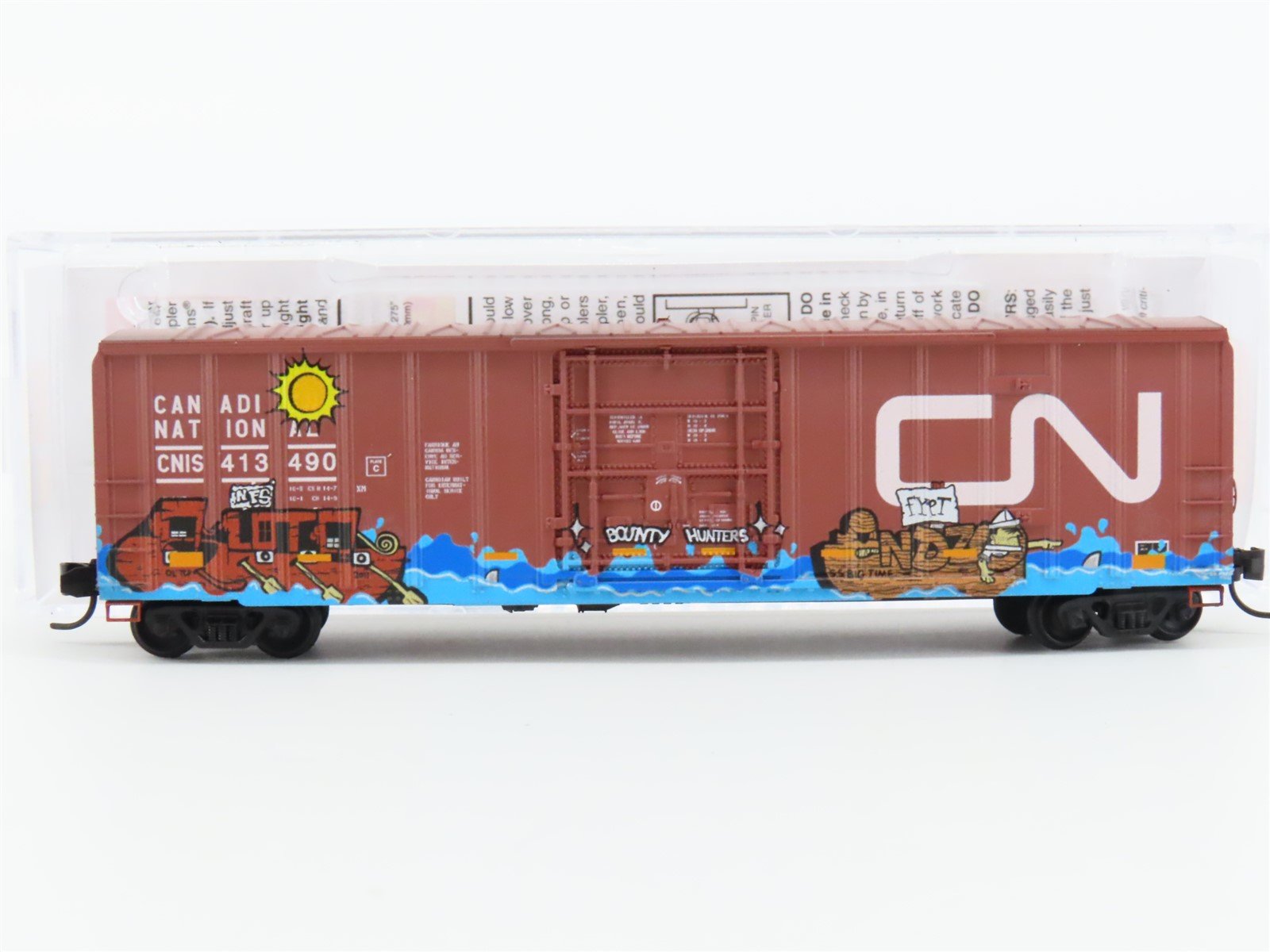 N Micro-Trains MTL 02752460 CN Canadian National 50' Box Car #413490 w/ Graffiti