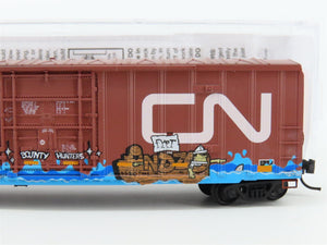N Micro-Trains MTL 02752460 CN Canadian National 50' Box Car #413490 w/ Graffiti