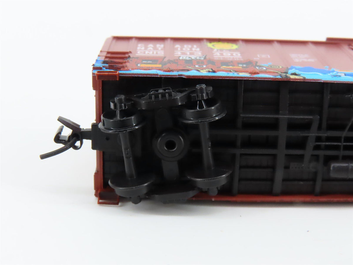 N Micro-Trains MTL 02752460 CN Canadian National 50&#39; Box Car #413490 w/ Graffiti