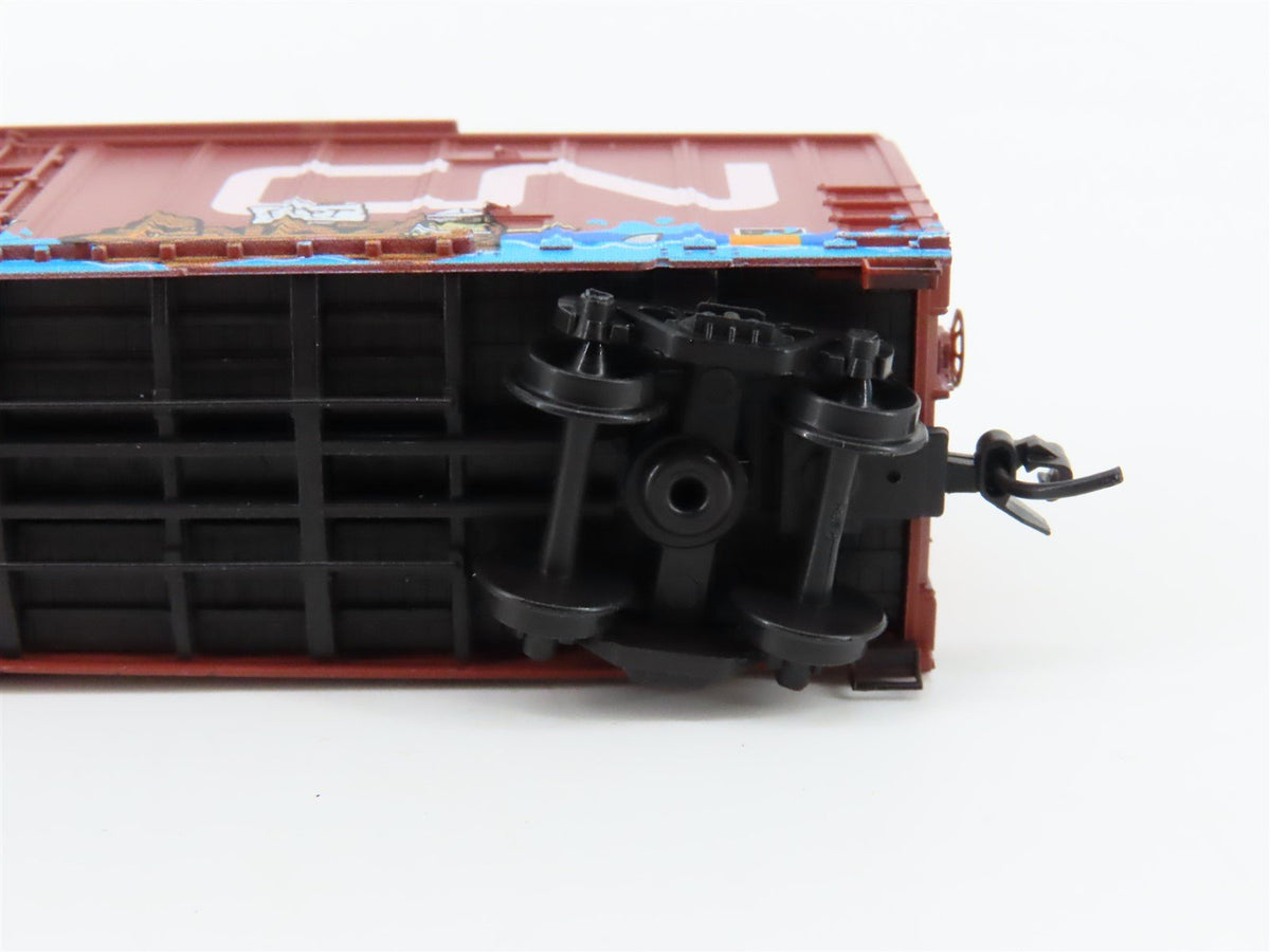 N Micro-Trains MTL 02752460 CN Canadian National 50&#39; Box Car #413490 w/ Graffiti