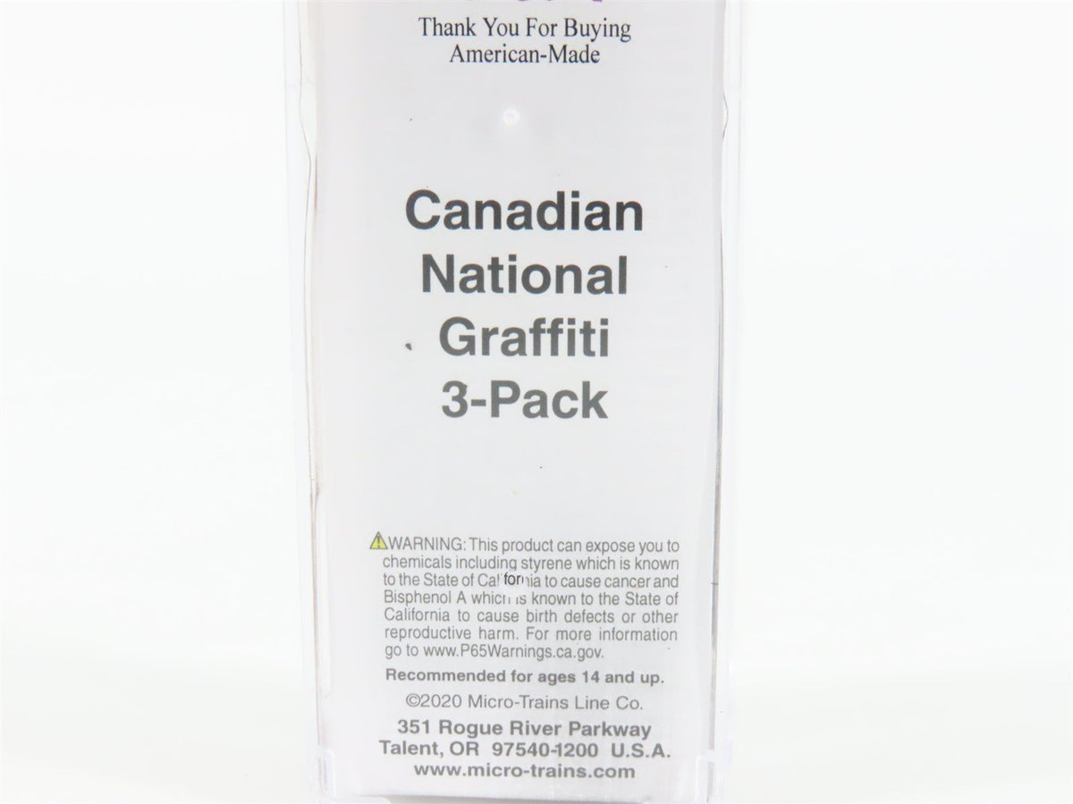 N Micro-Trains MTL 02752460 CN Canadian National 50&#39; Box Car #413490 w/ Graffiti