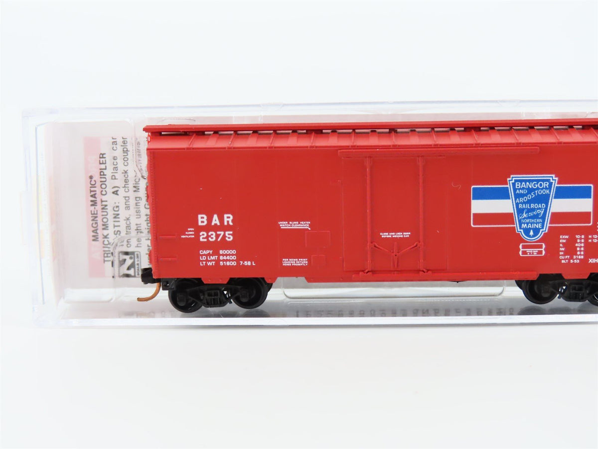 N Micro-Trains MTL 02100580 BAR Bangor &amp; Aroostook 40&#39; Plug Door Boxcar #2375