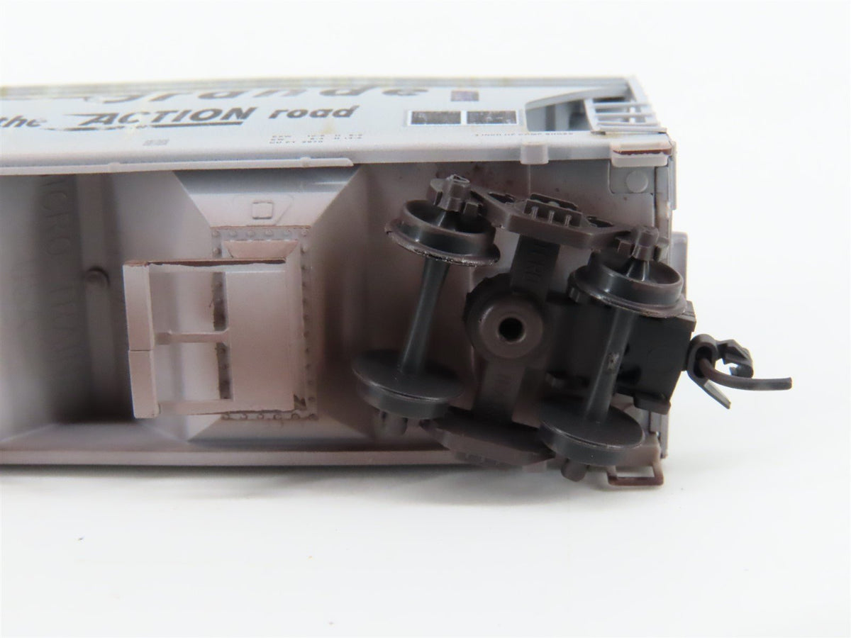 N Scale Micro-Trains MTL 09251020 D&amp;RGW Rio Grande 2-Bay Hopper #10000 Weathered