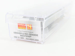 N Scale Micro-Trains MTL 09251020 D&RGW Rio Grande 2-Bay Hopper #10000 Weathered