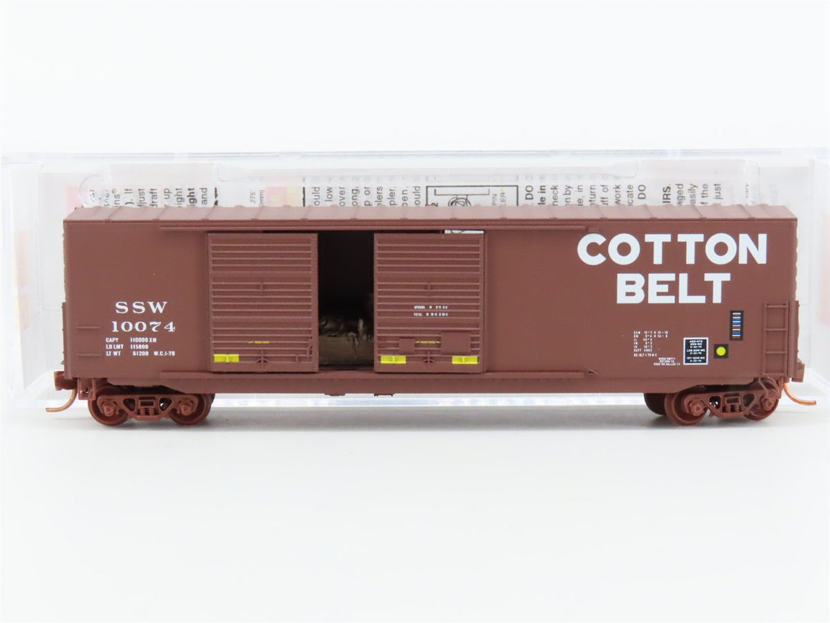 N Scale Micro-Trains MTL 18200040 SSW Cotton Belt 50&#39; Double Door Box Car #10074