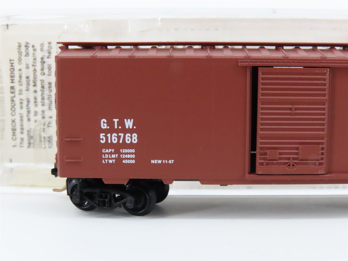 N Scale Kadee Micro-Trains MTL 20010 GTW Grand Trunk Western 40&#39; Box Car #516768