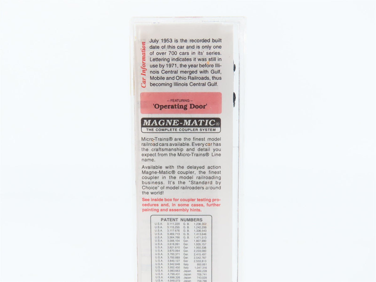 N Micro-Trains MTL 31030 IC Illinois Central 50&#39; Single Door Box Car #523469