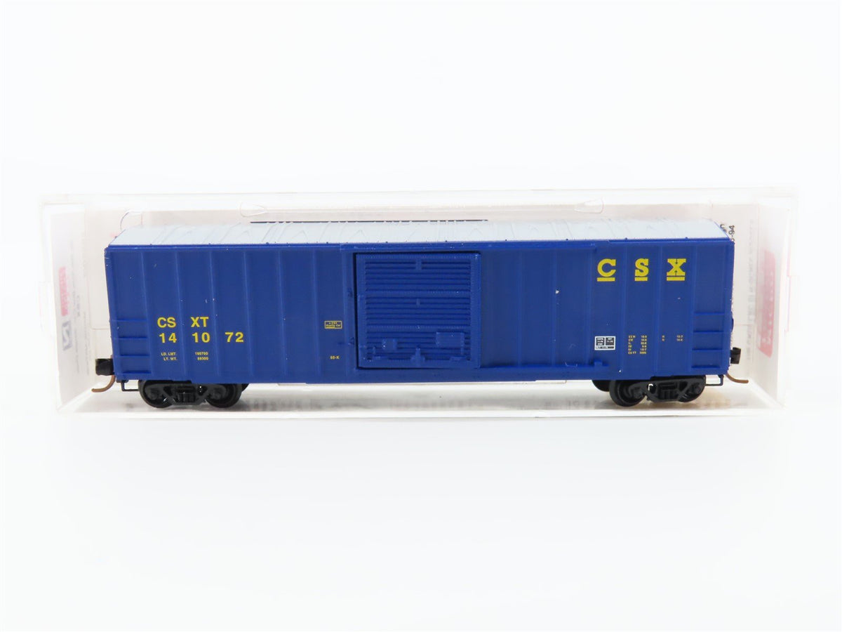 N Scale Micro-Trains MTL 25550/2 CSX 50&#39; Single Door Rib Side Box Car #141072