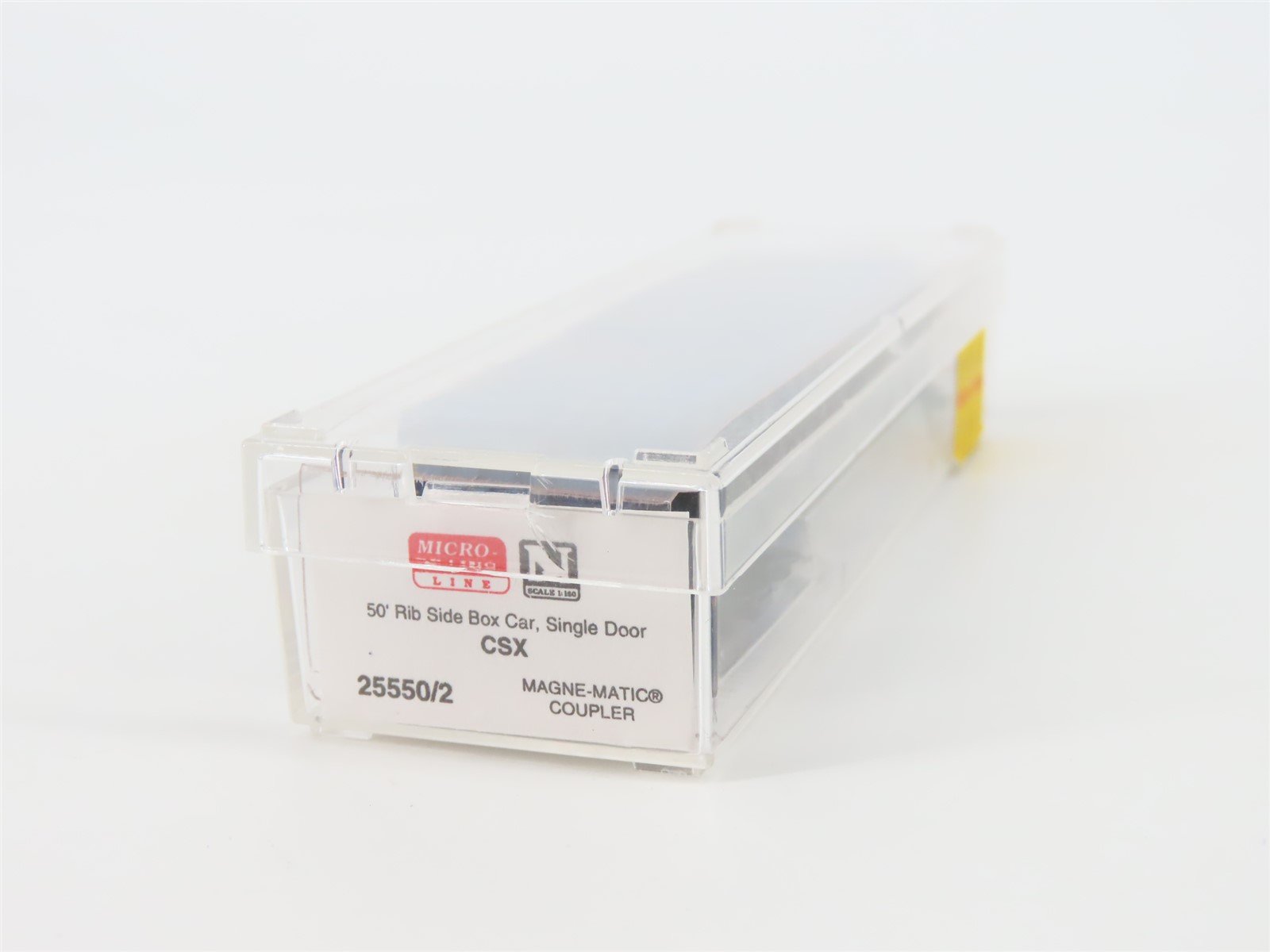 N Scale Micro-Trains MTL 25550/2 CSX 50' Single Door Rib Side Box Car #141072