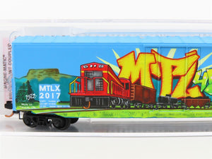 N Scale Micro-Trains MTL 18100030 MTLX 45th Anniversary Box Car #2017w/ Graffiti