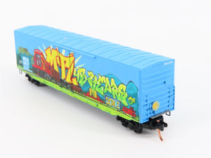 N Scale Micro-Trains MTL 18100030 MTLX 45th Anniversary Box Car #2017w/ Graffiti