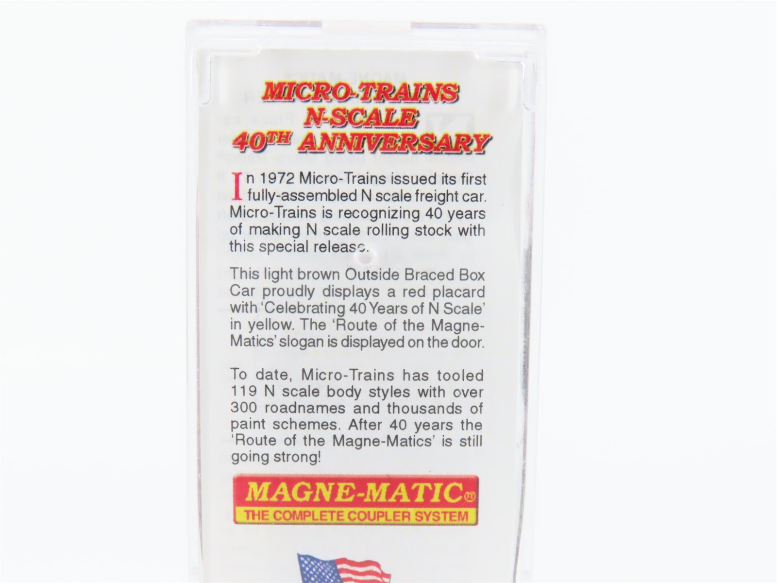 N Scale Micro-Trains MTL 04000020 40th Anniversary 40' Box Car #2012