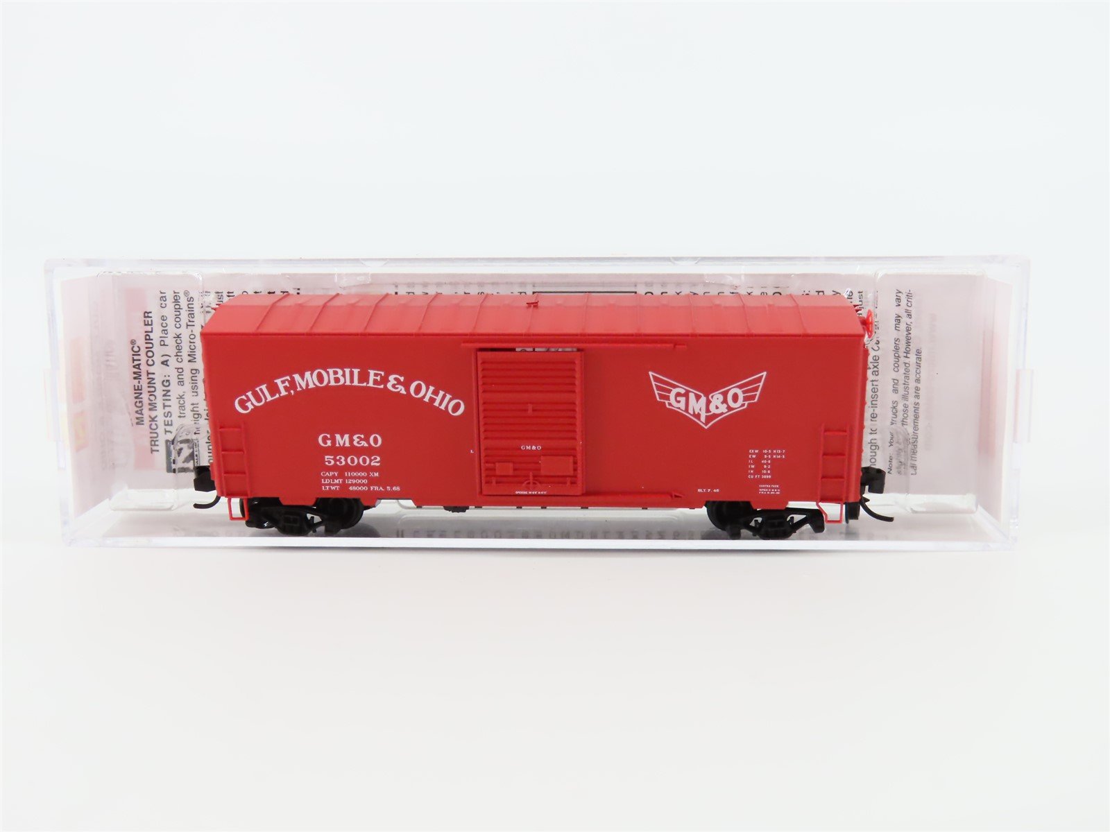 N Scale Micro-Trains MTL 07300540 GM&O Gulf Mobile & Ohio 40' Box Car #53002