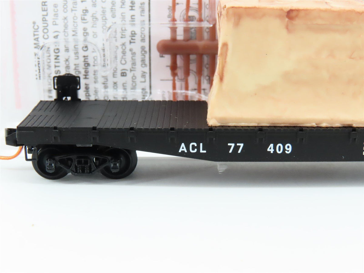 N Scale Micro-Trains MTL 04500350 ACL Atlantic Coast Line 50&#39; Flat Car #77409