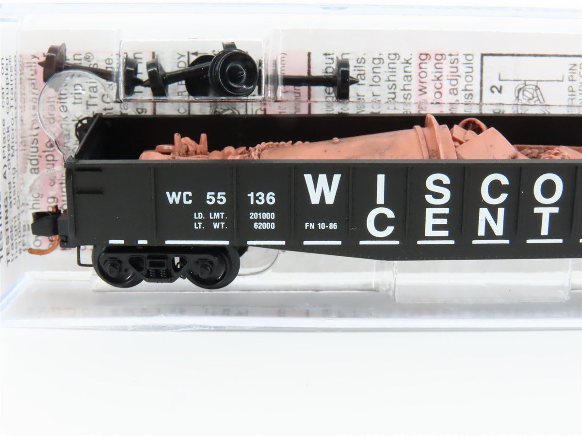 N Scale Micro-Trains MTL 04600330 WC Wisconsin Central 50&#39; Gondola #55136