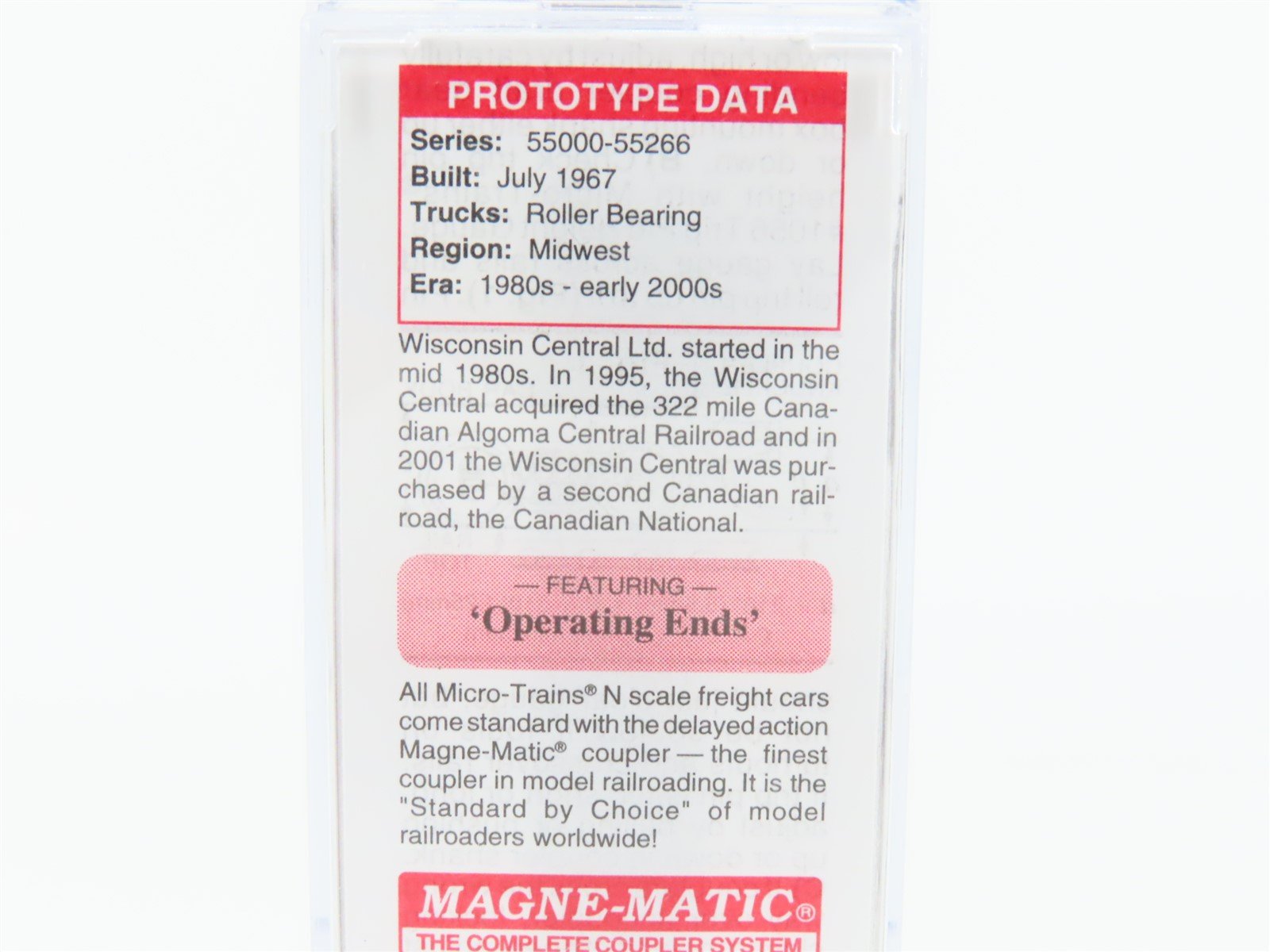 N Scale Micro-Trains MTL 04600330 WC Wisconsin Central 50' Gondola #55136