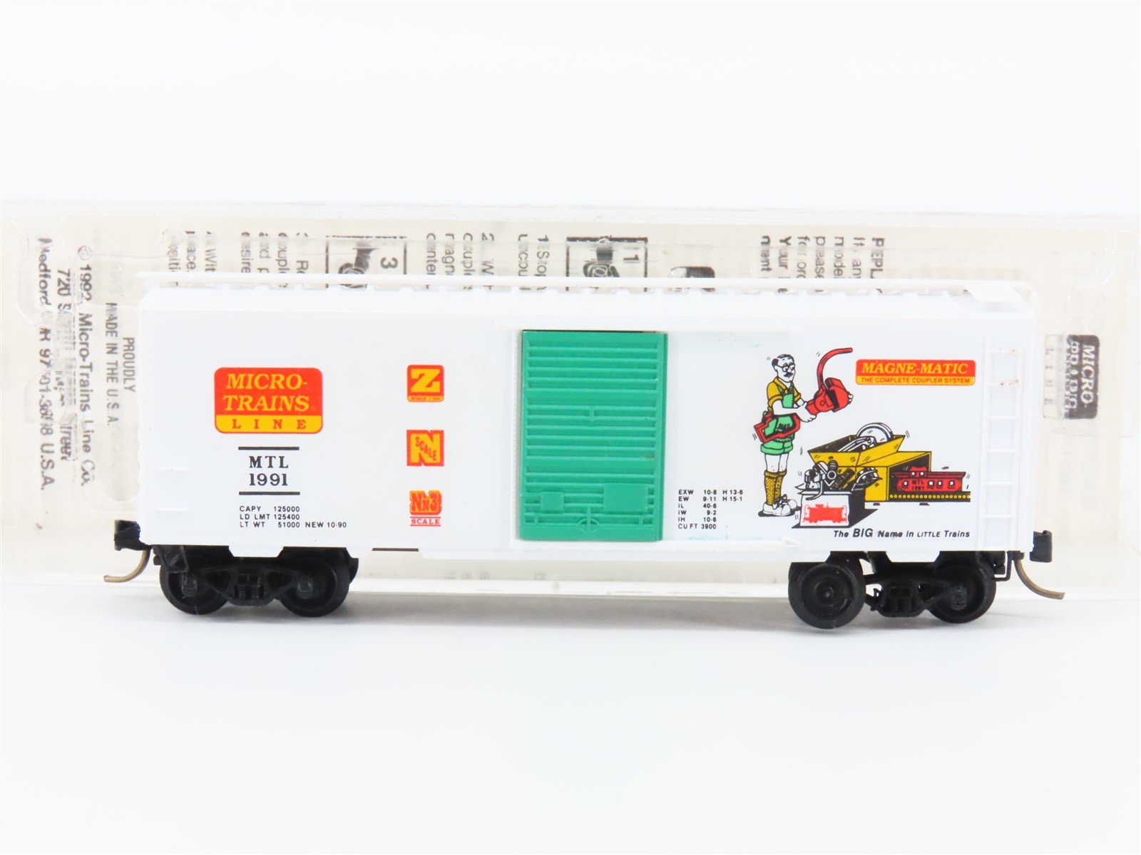 N Scale Micro-Trains MTL Magne-Matic Single Door 40' Box Car #1991