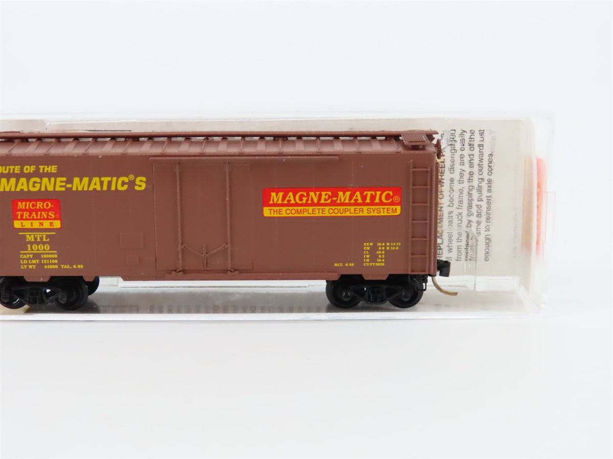 N Scale Micro-Trains MTL 21220 MTL &quot;Magne-Matic&#39;s&quot; 40&#39; Plug Door Boxcar #1000