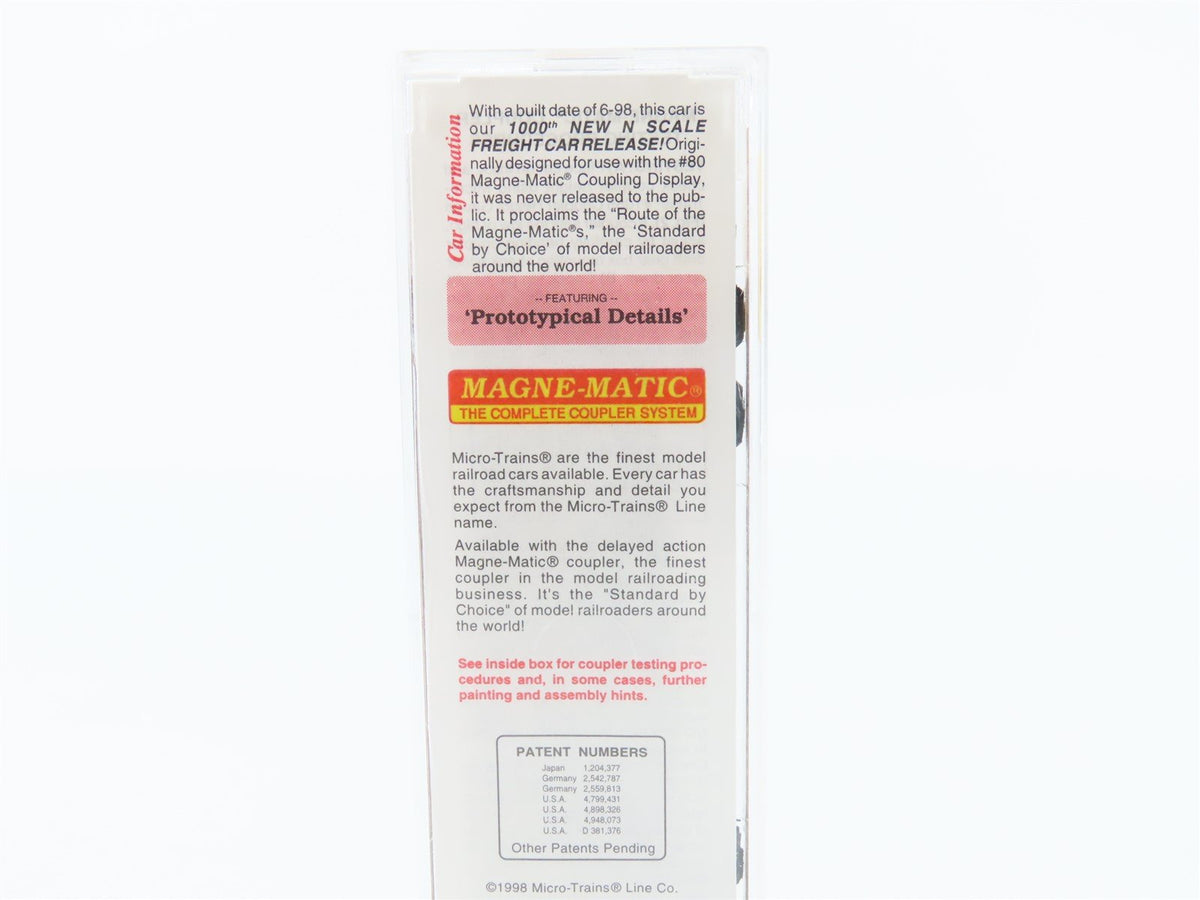 N Scale Micro-Trains MTL 21220 MTL &quot;Magne-Matic&#39;s&quot; 40&#39; Plug Door Boxcar #1000