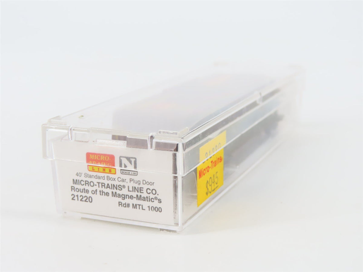 N Scale Micro-Trains MTL 21220 MTL &quot;Magne-Matic&#39;s&quot; 40&#39; Plug Door Boxcar #1000