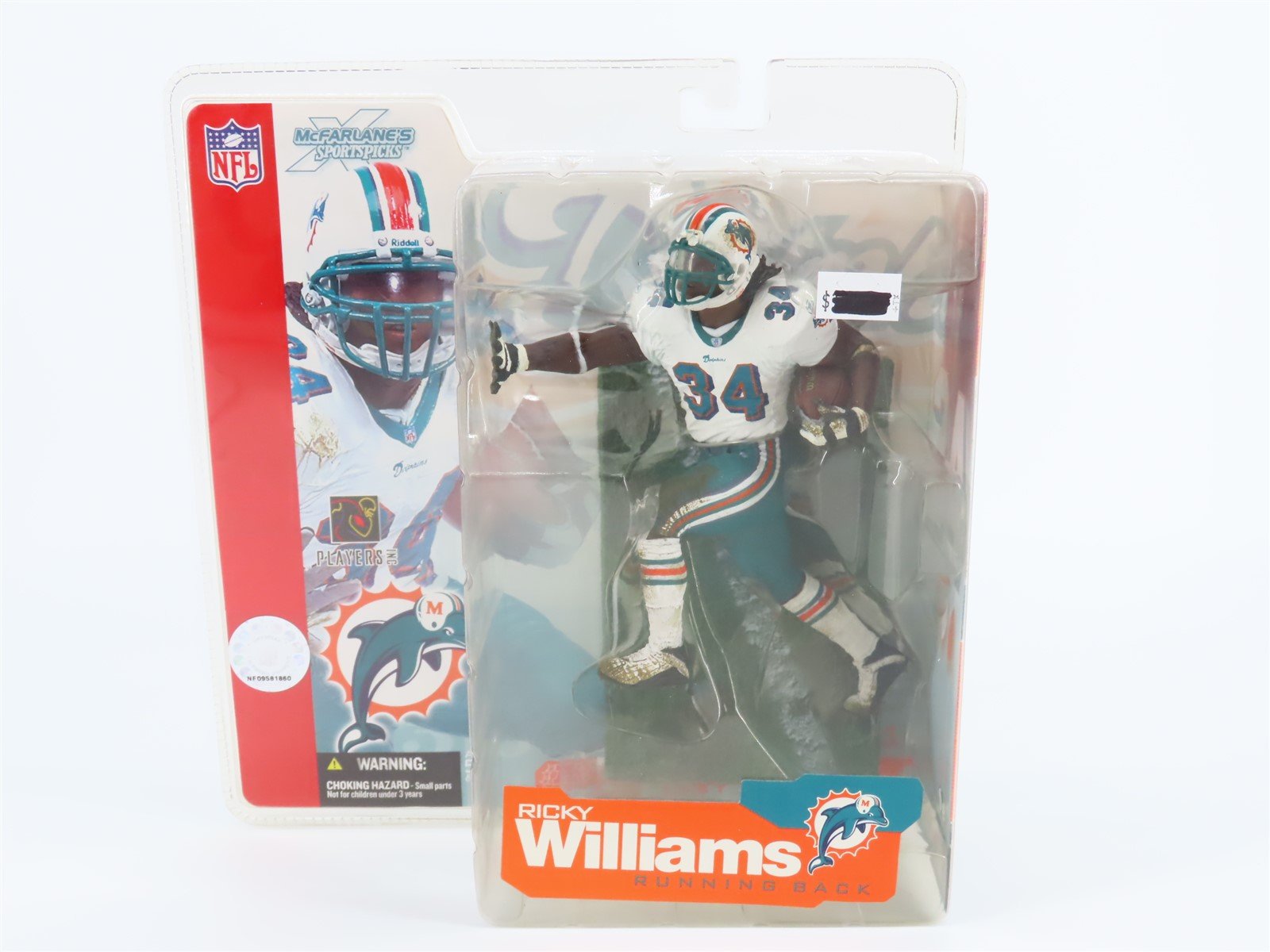 McFarlane Ricky Williams Away Jersey Miami Dolphins NFL Running Back Figure