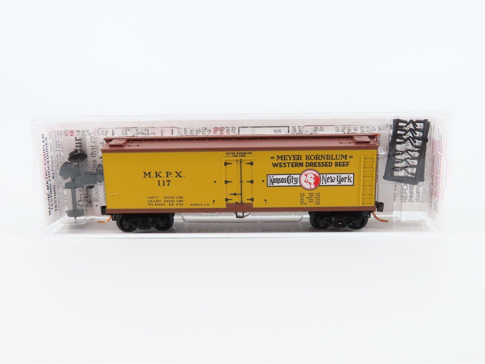 N Scale Micro-Trains MTL 04900100 MKPX Meyer Kornblum 40' Wood Reefer #117