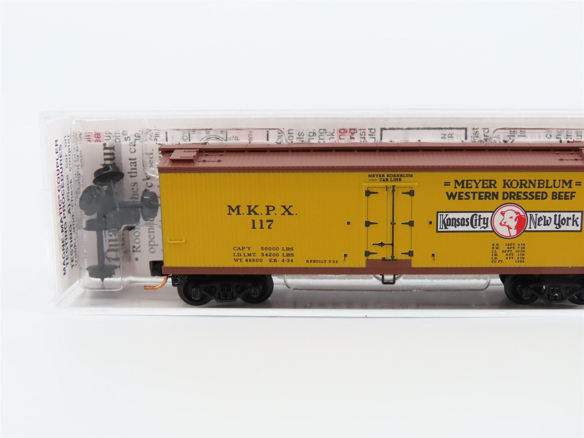 N Scale Micro-Trains MTL 04900100 MKPX Meyer Kornblum 40&#39; Wood Reefer #117