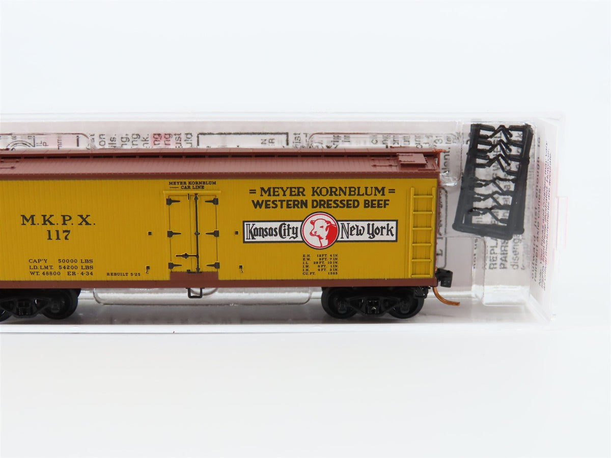 N Scale Micro-Trains MTL 04900100 MKPX Meyer Kornblum 40&#39; Wood Reefer #117