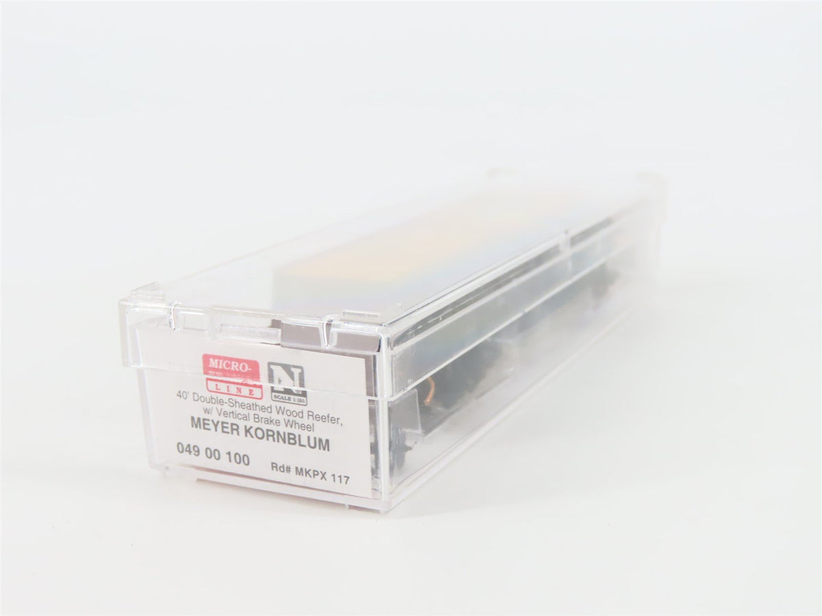 N Scale Micro-Trains MTL 04900100 MKPX Meyer Kornblum 40&#39; Wood Reefer #117