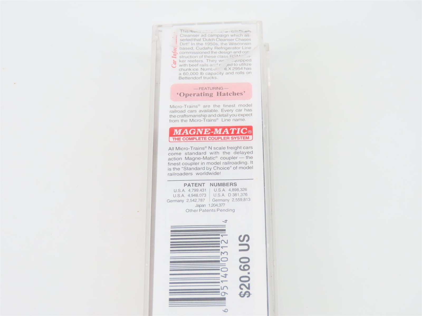 N Scale Micro-Trains MTL 49010 Old Dutch Cleanser Cudahy 40' Wood Reefer #2954